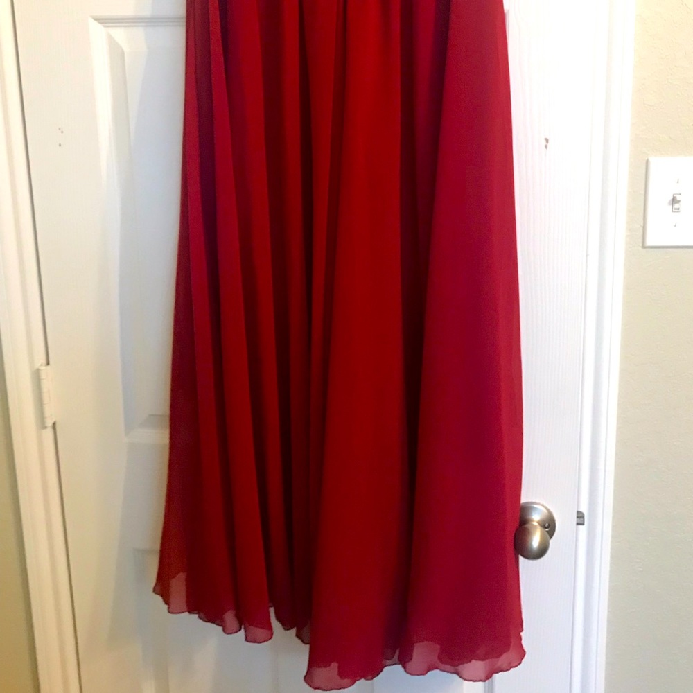 Red wine 🍷 chiffon floor length skirt